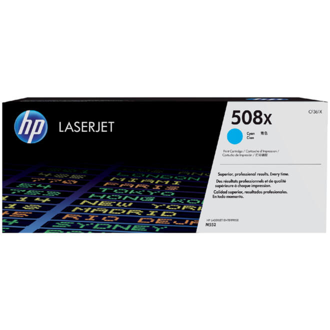 Tonercartridge HP CF361X 508X blauw