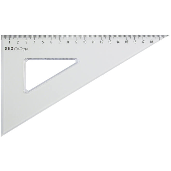 Driehoek Aristo 23620 200mm 30/60graden transparant