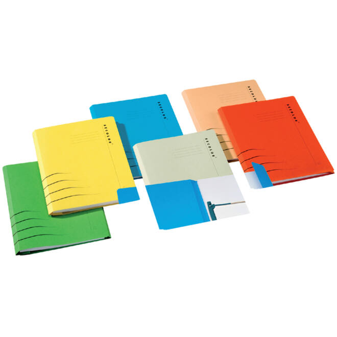 Combimap Secolor folio 1 klep recycled 250gr blauw