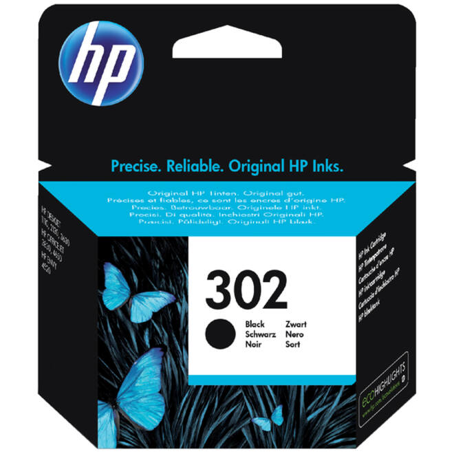 Inktcartridge HP F6U66AE 302 zwart