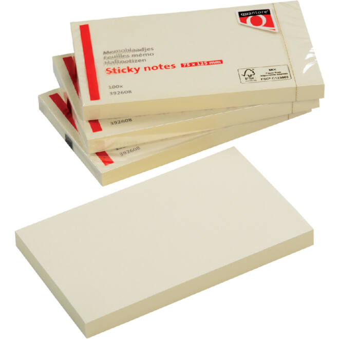 Memoblok Quantore 76x127mm geel