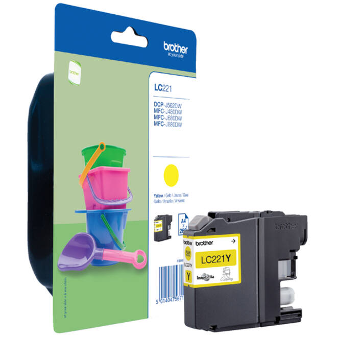 Inktcartridge Brother LC-221Y geel