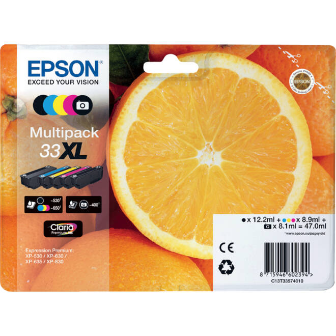 Inktcartridge Epson 33XL T3351 zwart