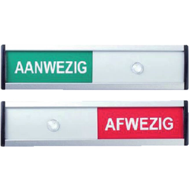 Infobord aanwezig/afwezig 125x30mm