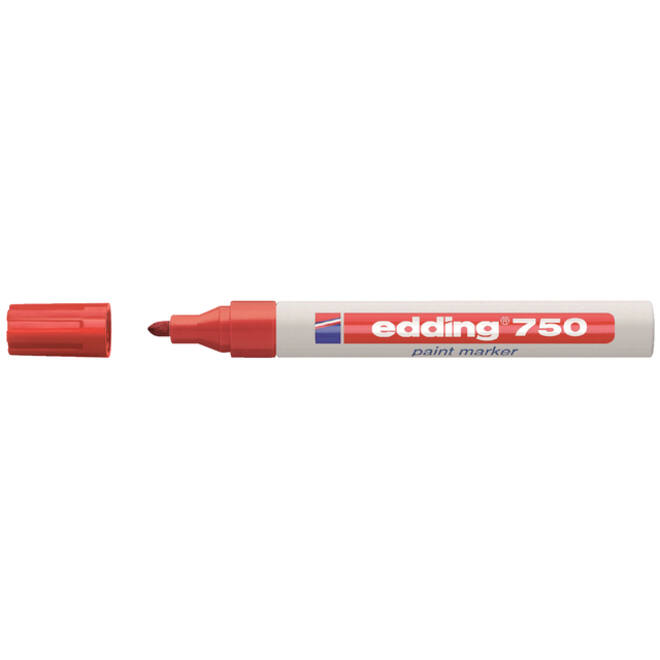 Viltstift edding 750 lakmarker rond 2-4mm rood