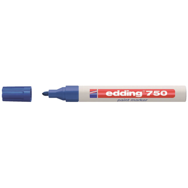 Viltstift edding 750 lakmarker rond 2-4mm blauw