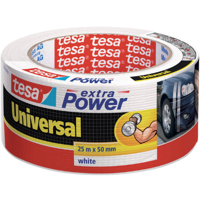 Duct tape tesa® extra Power Universal 25mx50mm wit