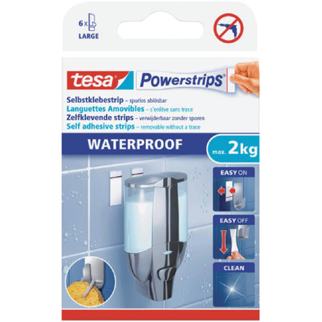 Kleefstrips Powerstrips® waterproof LARGE dubbelzijdig 2kg