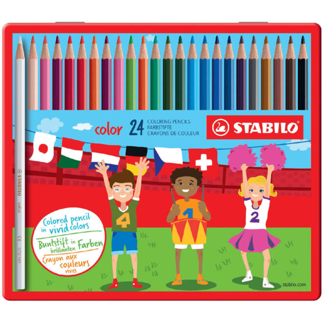 Kleurpotloden STABILO 979 color assorti blik à 24 stuks