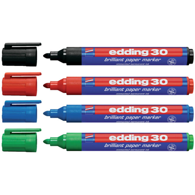 Viltstift edding 30 brilliant rond 1.5-3mm zwart