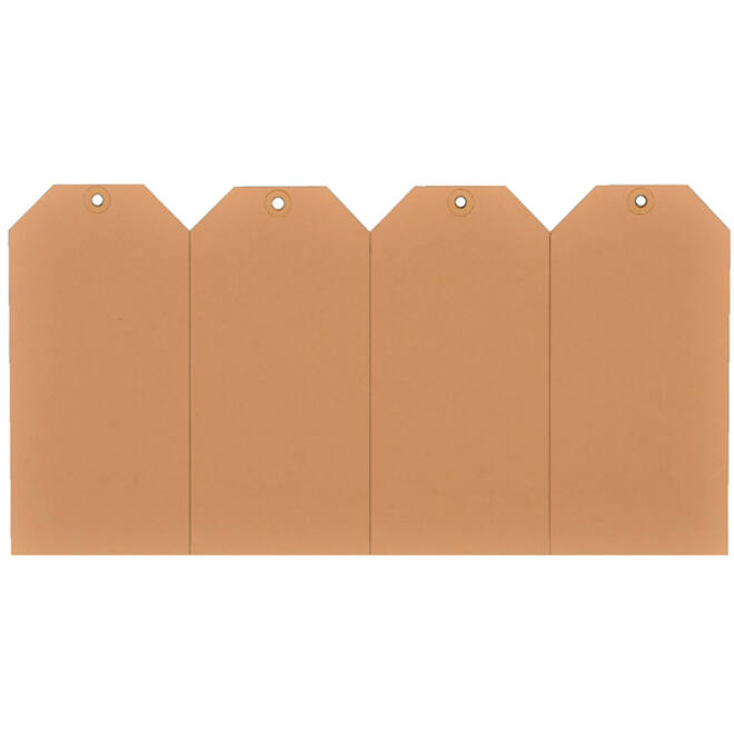 Label karton nr5 200gr 55x110mm chamois 1000stuks