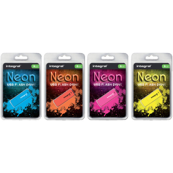 USB-stick 2.0 Integral 32GB neon roze