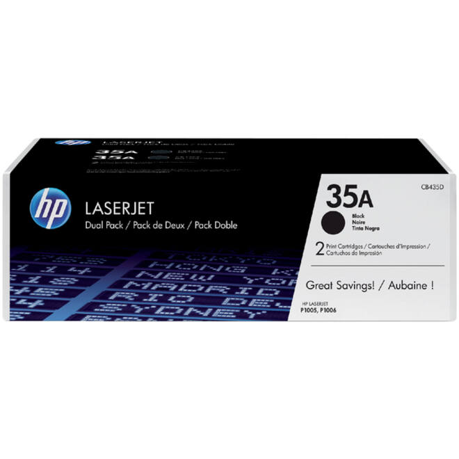 Tonercartridge HP CB435AD 35A zwart 2x