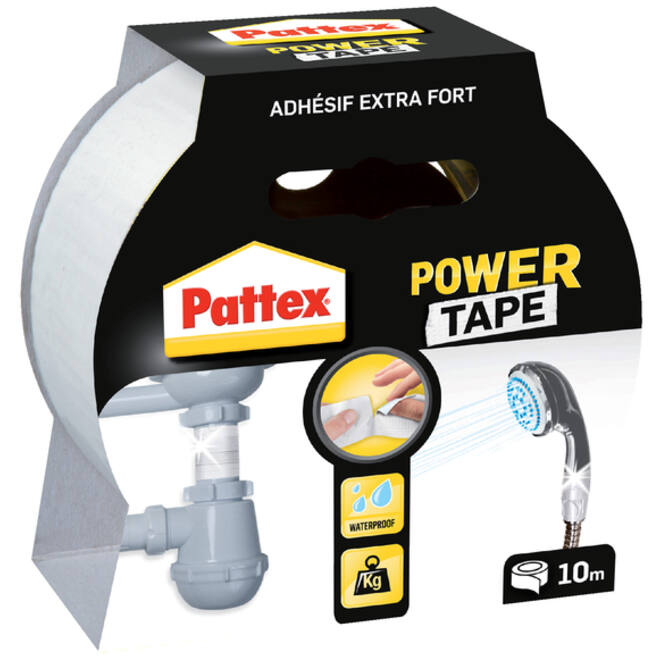 Plakband Pattex Power Tape 50mmx10m wit