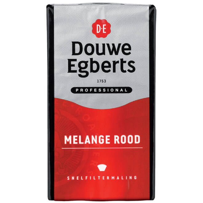 Koffie Douwe Egberts snelfiltermaling Melange Rood 500gr