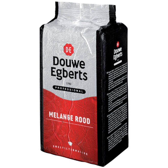 Koffie Douwe Egberts standaardmaling Melange Rood 1kg