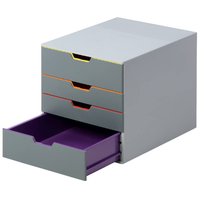 Ladenbox Durable Varicolor 4 laden grijs