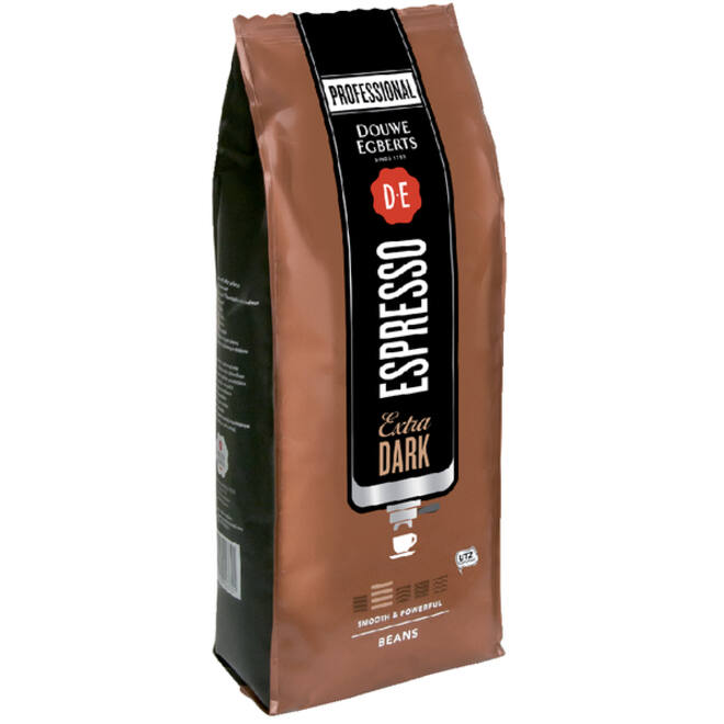 Koffie Douwe Egberts espresso bonen extra dark roast 1kg