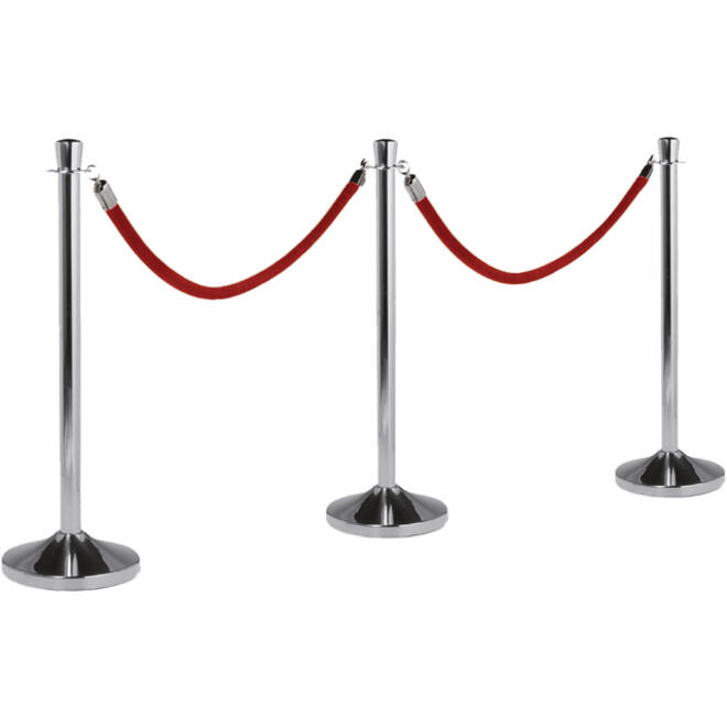 Afzetkoord Securit 150cm zwart met goudkleurige knop