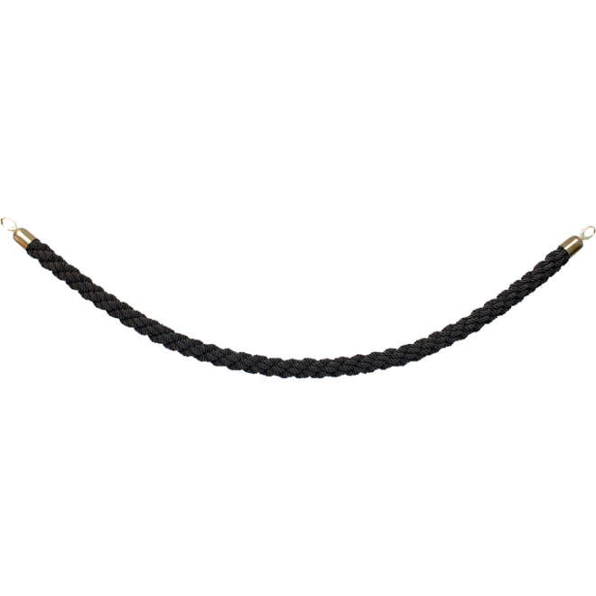 Afzetkoord Securit 150cm zwart met goudkleurige knop