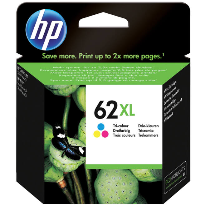 Inktcartridge HP C2P07AE 62XL kleur