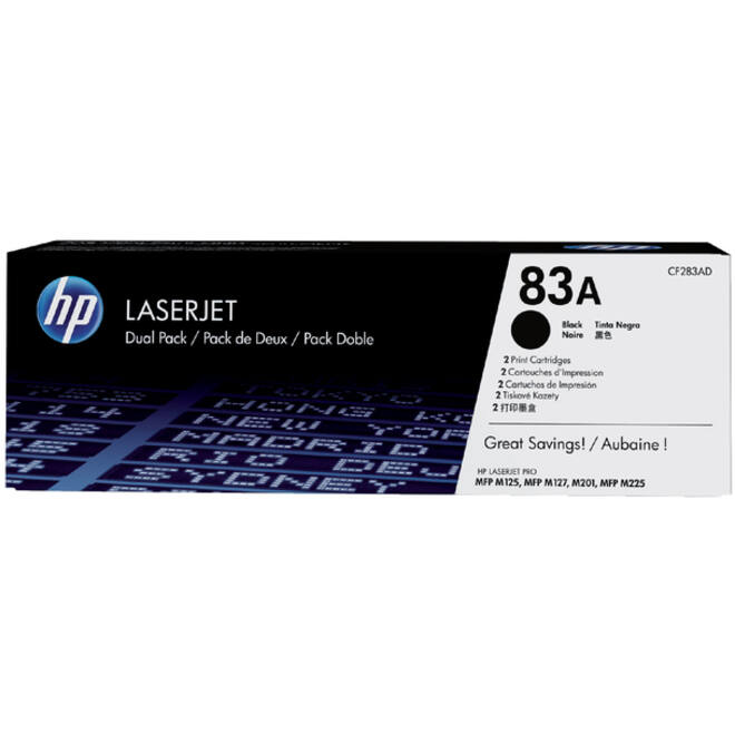 Tonercartridge HP CF283AD 83A zwart 2x