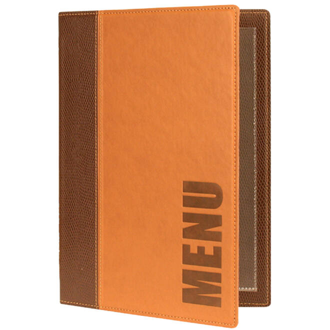 Menukaart Securit Trendy A5 1 x 2 tassen bruin