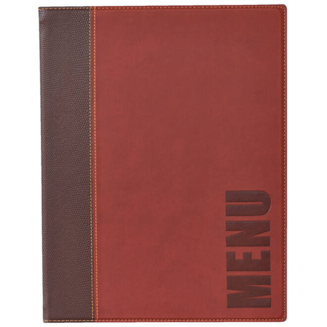 Menukaart Securit Trendy A5 1 x 2 tassen wijnrood