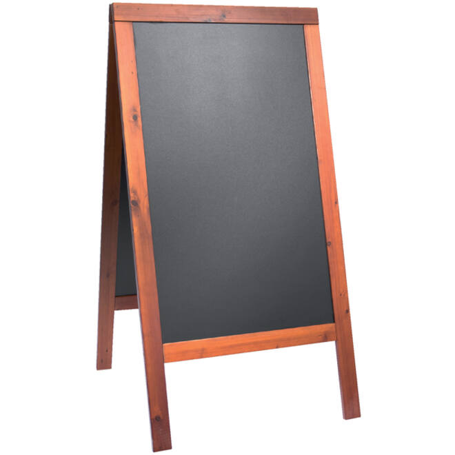 Stoepbord Securit 70x125x4cm mahonie hout