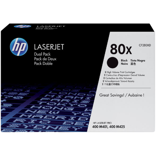 Tonercartridge HP CF280XD 80X zwart 2x