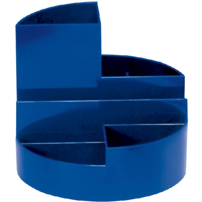 Pennenkoker MAUL roundbox 7 vakken Ø14x12.5cm blauw