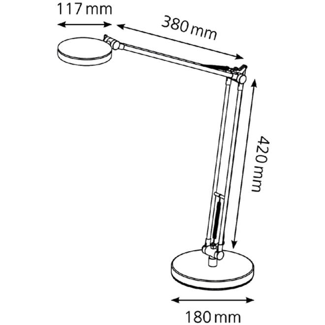 Bureaulamp Hansa ledlamp 4you aluminium