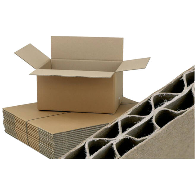 Verzenddoos CleverPack dubbelgolf 586x386x386mm bruin pak à 5 stuks