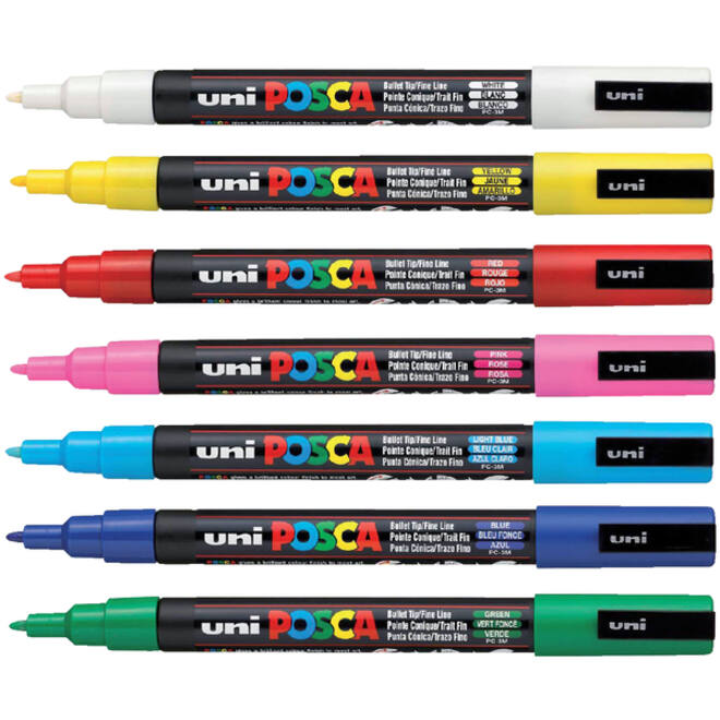 Verfstift Posca PC3M fijn donkergroen