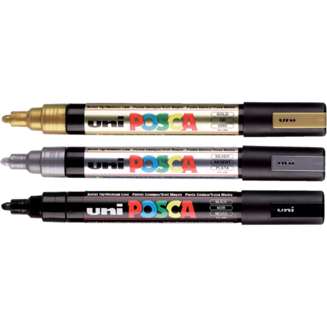 Verfstift Posca PC5M medium leisteengrijs