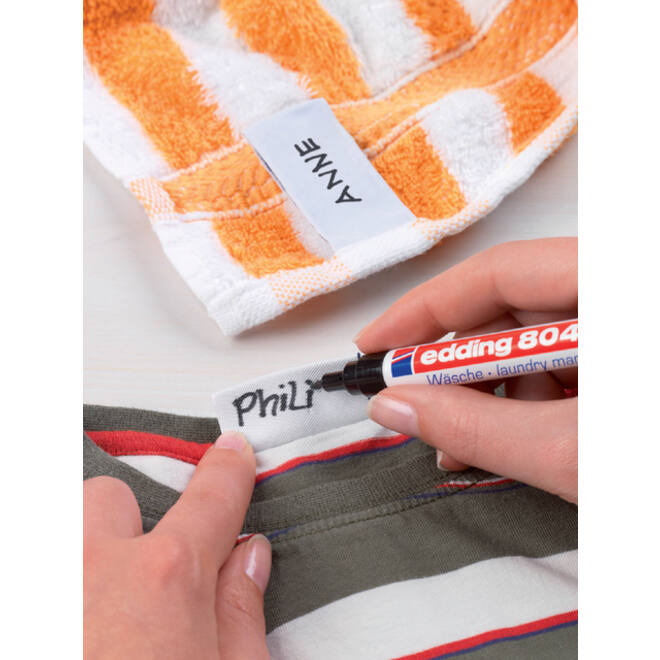 Viltstift edding 8040 wasgoed rond 1mm zwart
