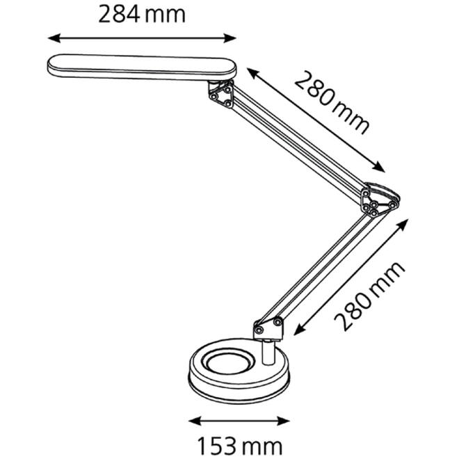 Bureaulamp Hansa led 4stars zwart