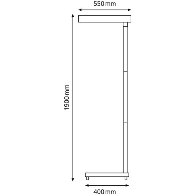 Vloerlamp Hansa led Maxlight aluminium