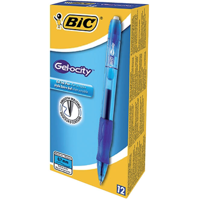 Gelschrijver Bic Gel-ocity medium blauw