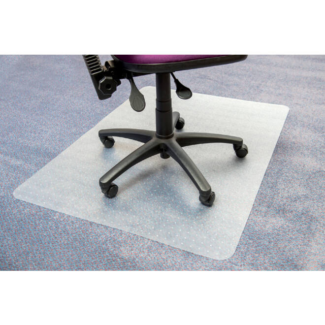 Stoelmat Floortex PVC 120x150cm voor zachte vloeren