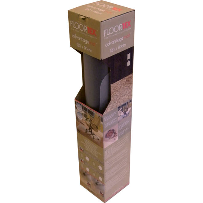 Stoelmat Floortex PVC 120x90cm voor harde vloeren retailpak