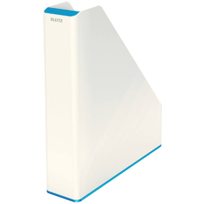 Tijdschriftcassette Leitz WOW wit/blauw
