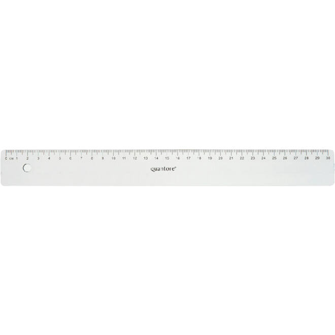 Liniaal Quantore 30cm kunststof transparant