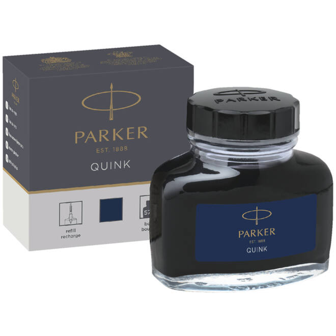Vulpeninkt Parker Quink permanent 57ml blauw/zwart