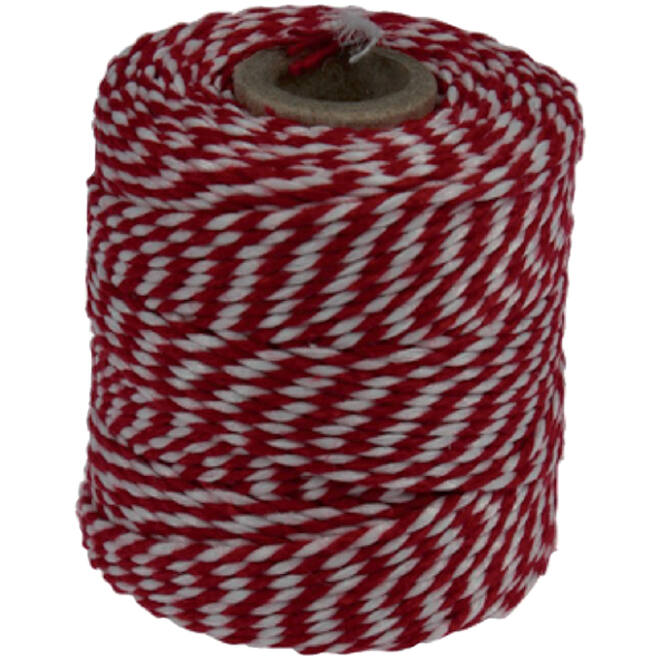 Touw Muller katoen 50 gram 45 meter rood/wit
