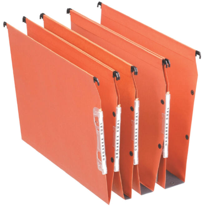 Hangmap Esselte Orgarex Dual lateraal 345x275x1 oranje