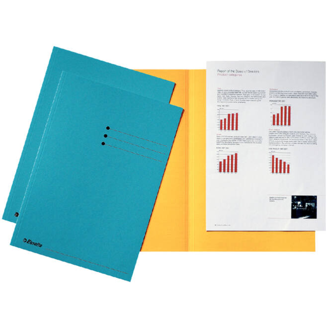 Vouwmap Esselte A4 manilla 180gr blauw