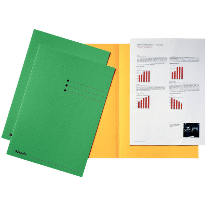 Vouwmap Esselte A4 manilla 180gr groen