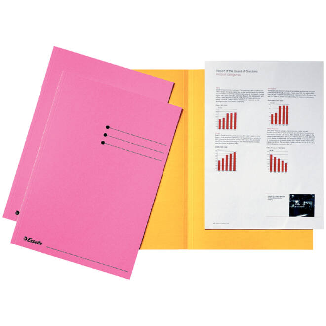 Vouwmap Esselte A4 manilla 180gr roze