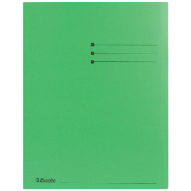 Vouwmap Esselte A4 met overslag manilla 180gr groen